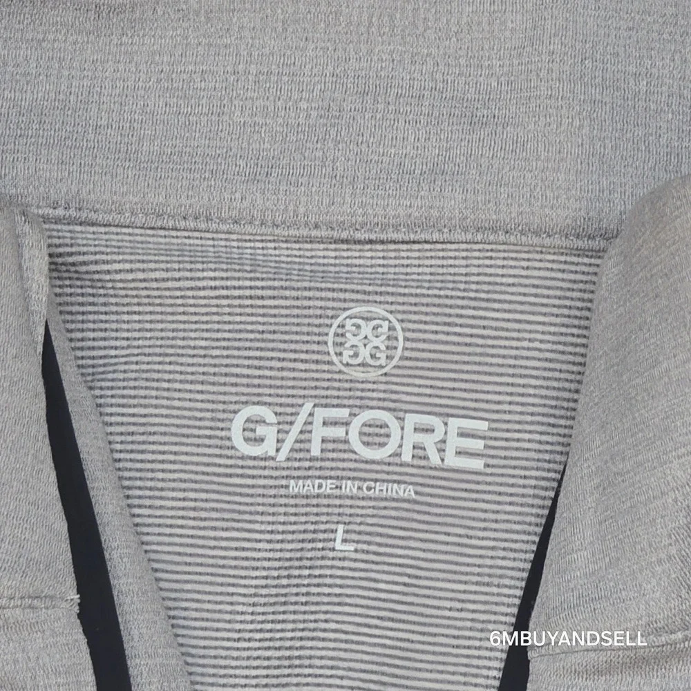 G/FORE Mens Quarter Zip Golf Pullover Light Heather Grey GMM000001 Size Large‎